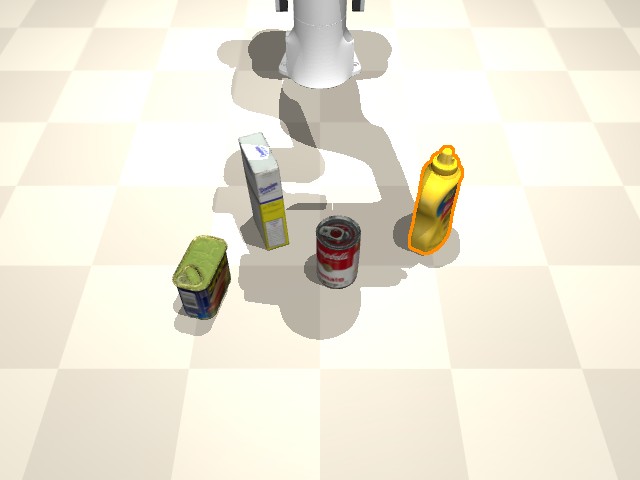 FoundationPose estimate on the simulated camera
